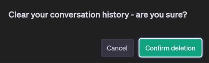 remove history from chatgpt