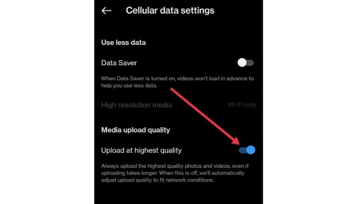 upload posts at high quality