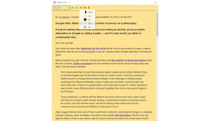 what is reader mode