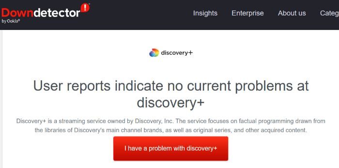 Check If Discovery Plus is Down