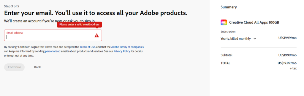 Enter your email address