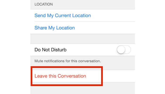Leave this conversation