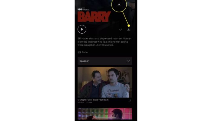 Tap on the download button