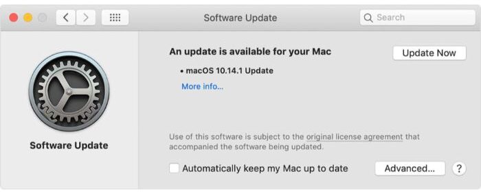 Update on Mac