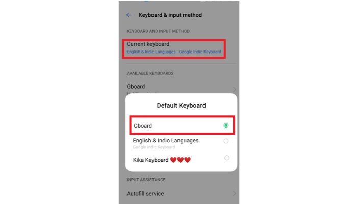 enable the toggle on the Gboard option