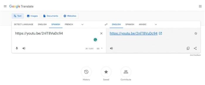 Help from Google Translate