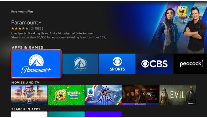 Update the Paramount+ App on smart tv