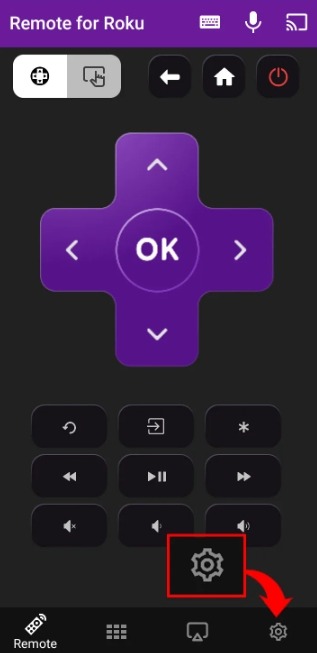 Click on Settings icon