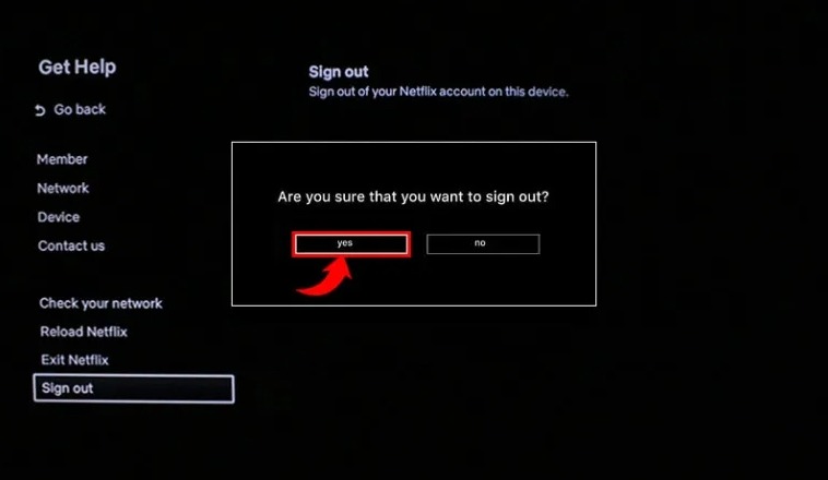 Choose Yes