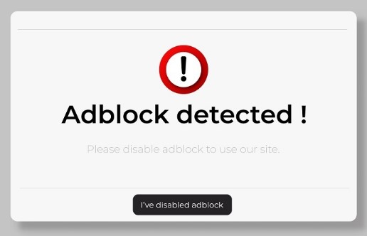 Remove adblocker on paramount plus site