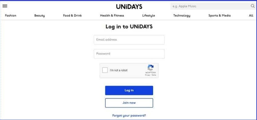 Login to Unidays