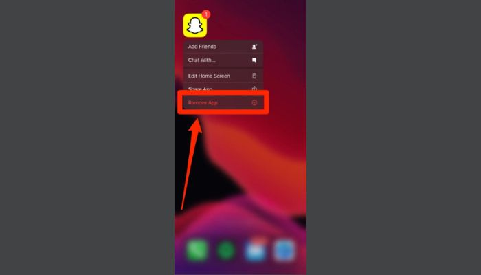 Click on Remove App