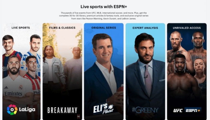 Hulus ESPN live sports line up