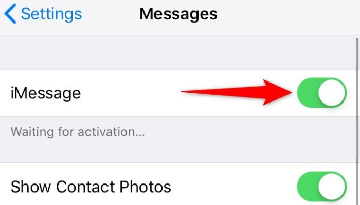 Disable iMessage