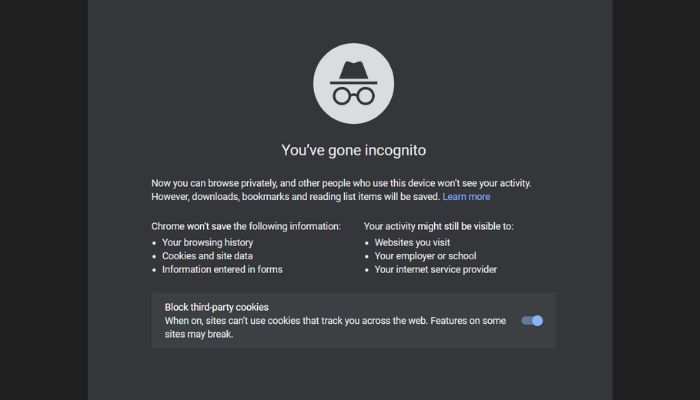 Incognite Mode