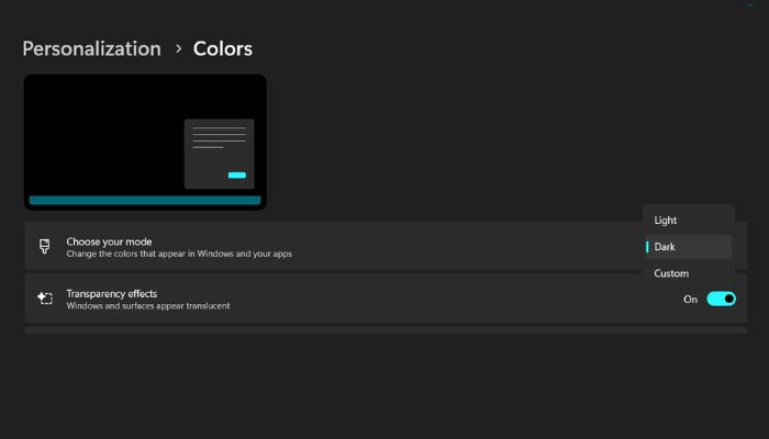Personalization Colors