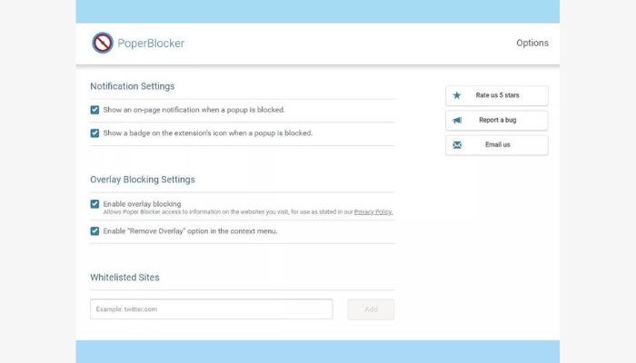 Poper Blocker Chrome