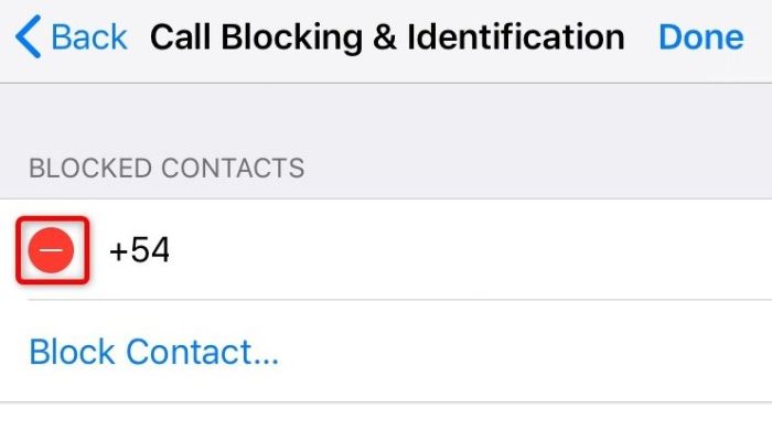 Unblock Number on iPhone