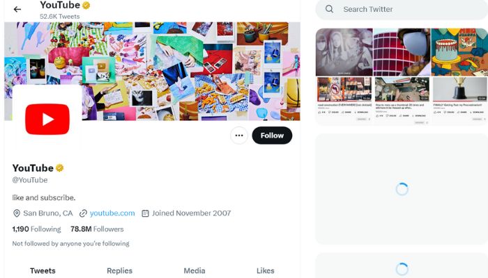 Youtube's Twitter Handle