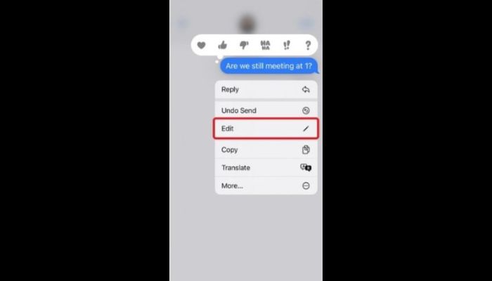 Edit Message iPhone