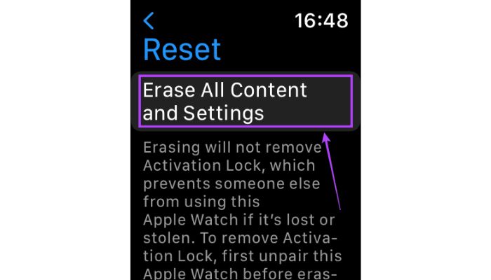 Erase All The Data Apple Watch