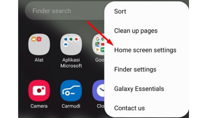 home screen settings