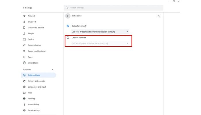 Set Date and Time On Chromebook