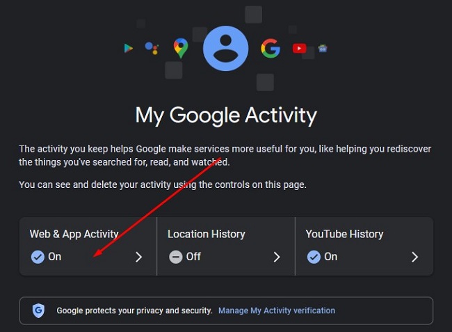 Google Web & App Activity