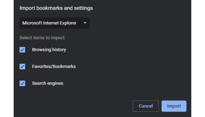 Import Bookmarks From Other Browsers