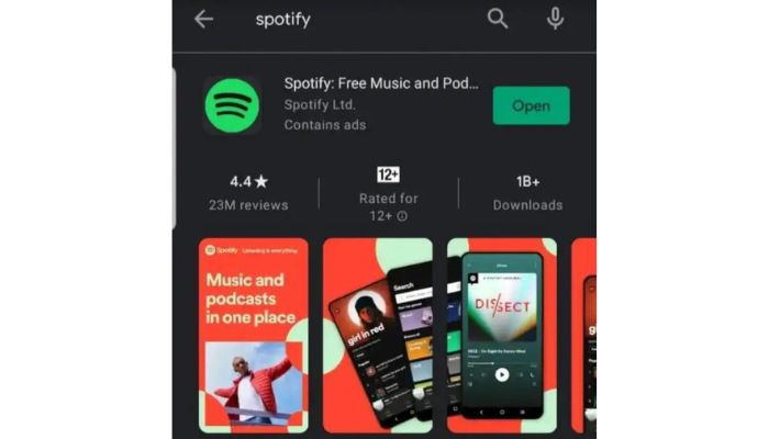 Spotify Playstore