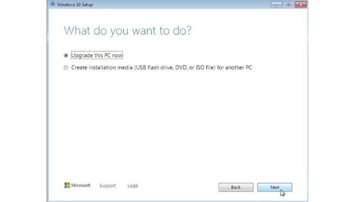 Windows 10 setup