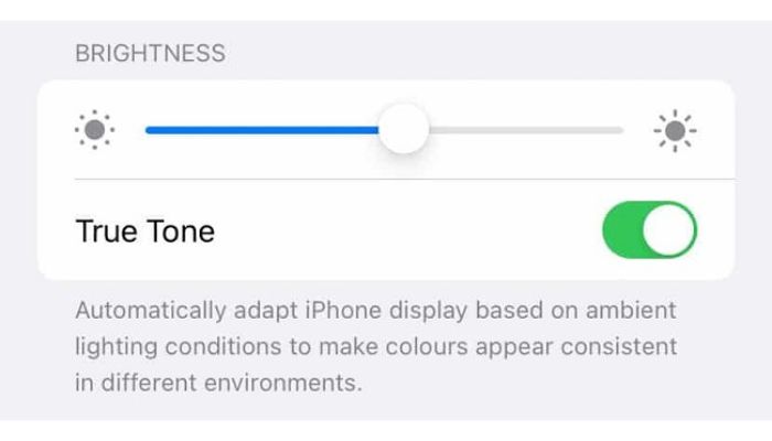 iPhone True Tone Feature