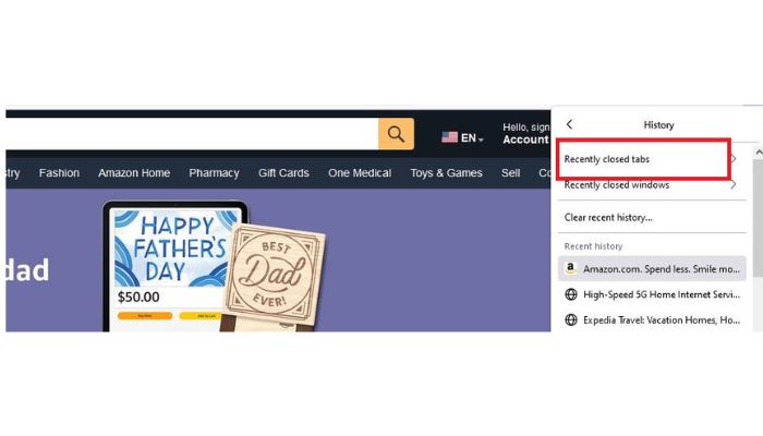recently closed tab firefox