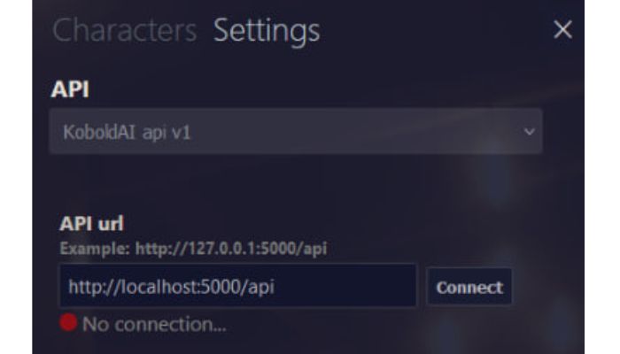 Charecter Settings