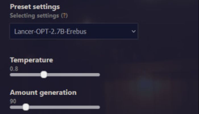 Preset Settings