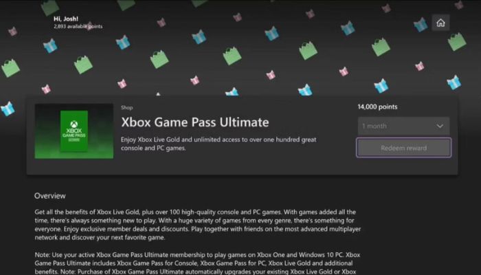 XBOX gamepass ultimate