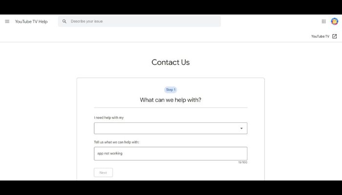 Contact YouTube TV Support