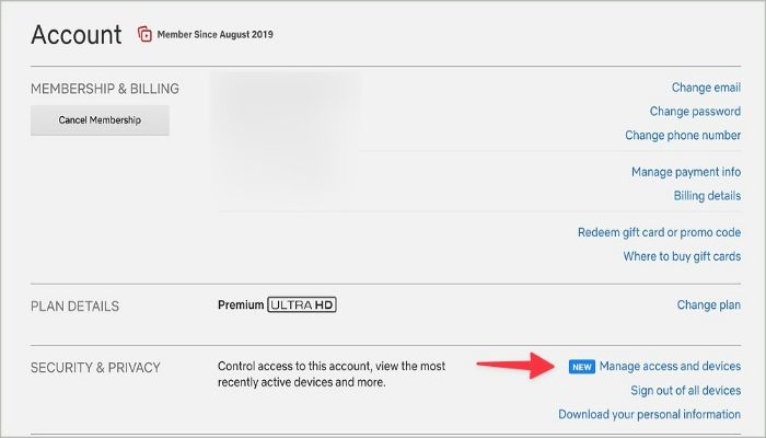 manage neftlix device