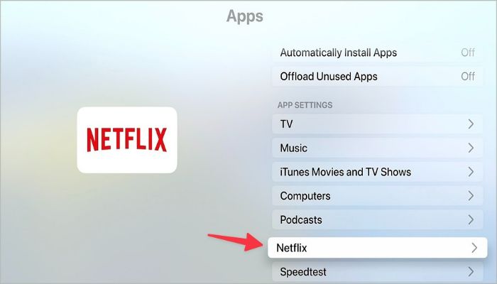 open netflix settings in tv