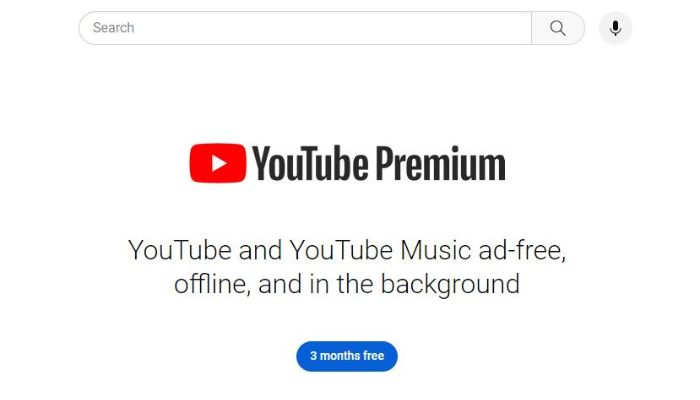 youtube premium 3 months