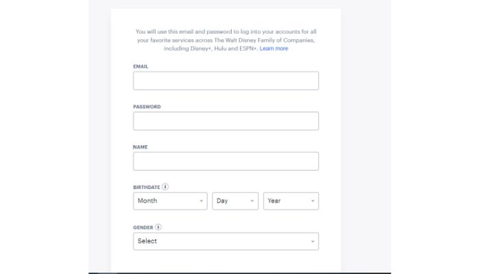 Make an account