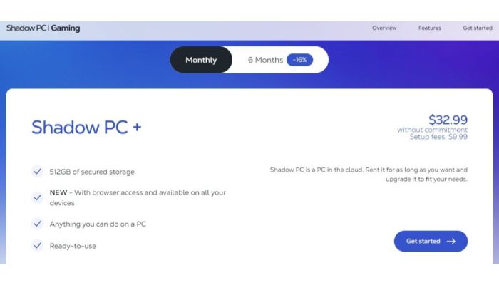 Shadow PC+ tech