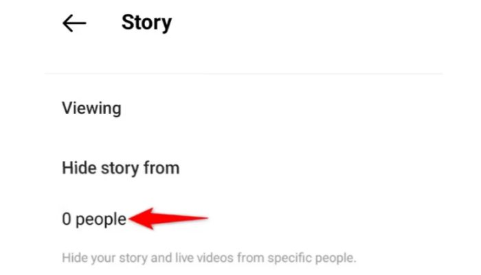 choose hide story from