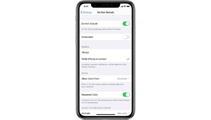 Do not disturb iphone