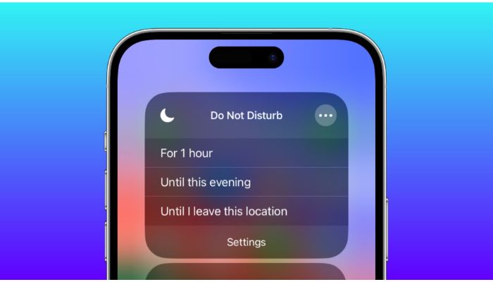 iphone do not disturb options