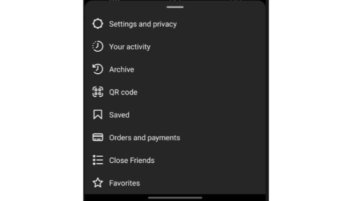 open instagram setting