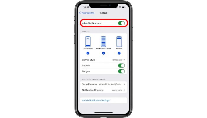 Adjust Notification Settings