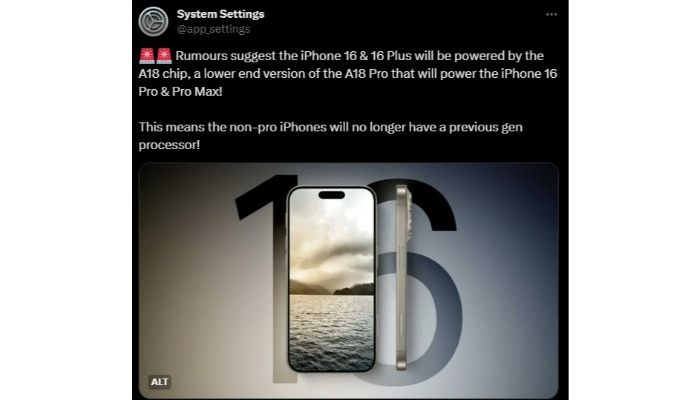 a18 processor iphone 16