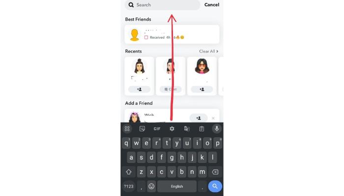 search for friends Know If Someone Blocked You on Snapchat