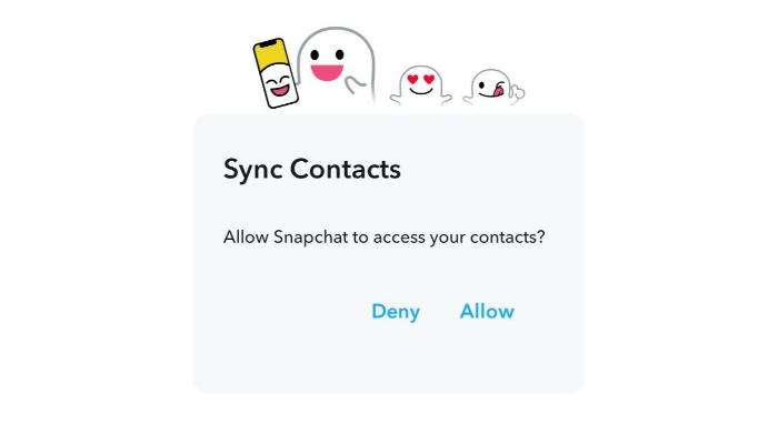 sync contacts on snapchat